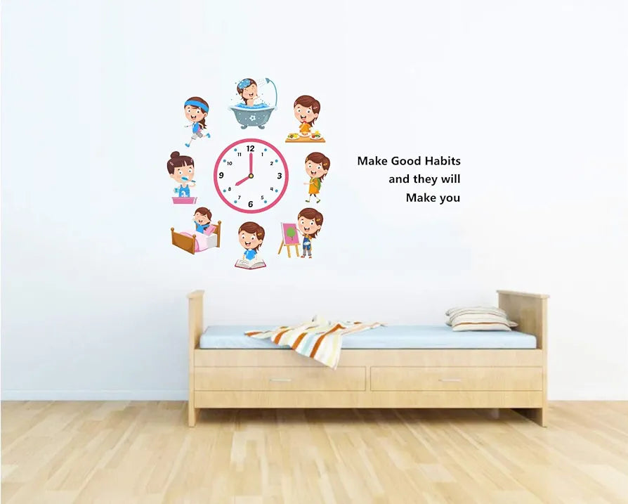 Decal O Decal Make Good Habbit and They Will Make You for Nursery School Kids Wall Stickers -Self-Adhesive