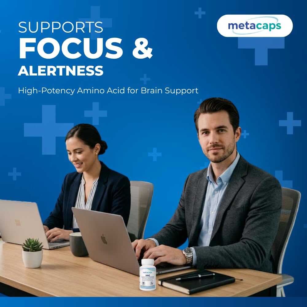 MetaCaps Pure NAC (N-Acetyl L-Cysteine) 600mg – 90 Veg Capsules | High-Bioavailability Precursor to Glutathione | Advanced Detox, Liver & Lung Support | Powerful Cellular Antioxidant | Non-GMO & Vegan