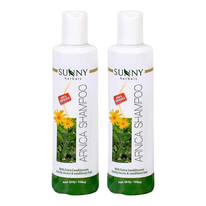Sunny Herbals New & Improved pH Balanced Arnica Shampoo For Soft Lustrous & Healthy Hair - 150 (Pack of 2)