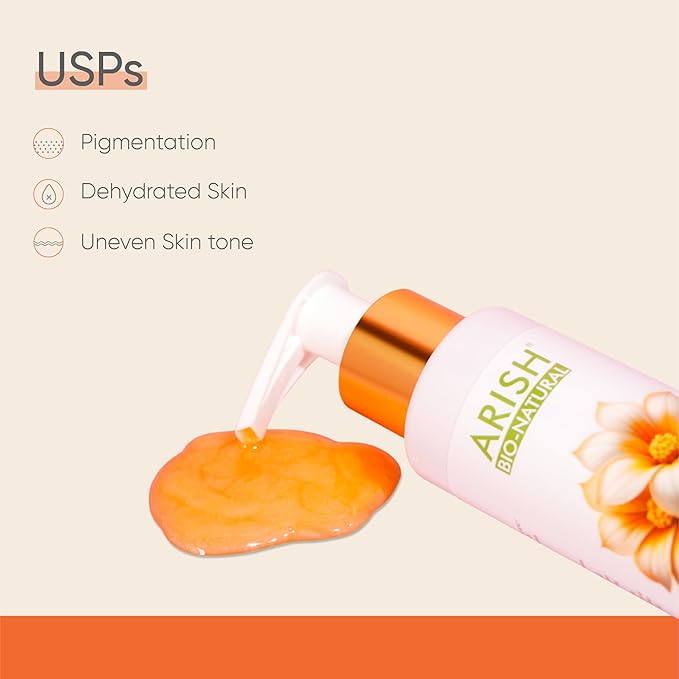 Arish Bio-natural Papaya Chandan Depigmentation Face Wash - 100 Ml