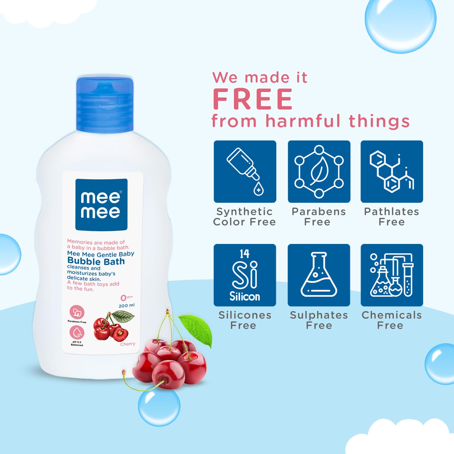 Mee Mee Foamy Baby Body Wash & Bubble Bath - 200 ml