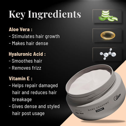 Bare Anatomy Expert 24 Hours Strong Hold Hair Wax - 100 gms