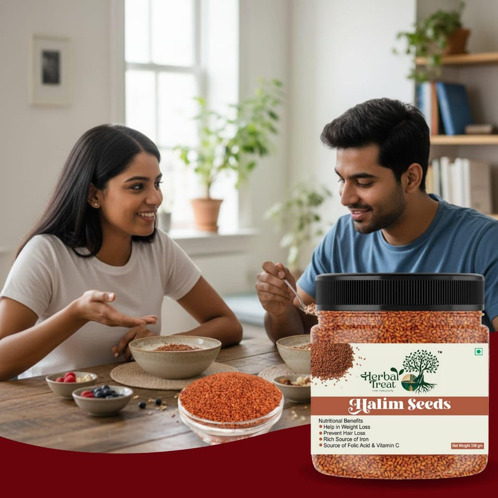Herbal Treat Halim Seeds 350g | Raw Garden Cress Aliv Seeds for Eating | Iron-Rich Superfood, Supports Digestion & Weight Management | Haleem Seed | Asaliya Seeds Used in Cooking, Baking, Smoothies and Other Beverages