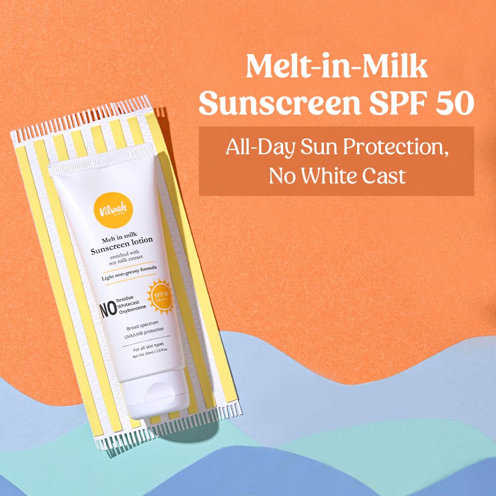 Vilvah Melt-In-Milk Sunscreen For All Skins Spf 50 Pa+++  - 50 ml