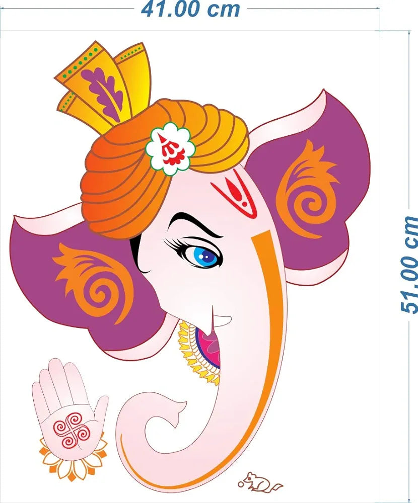 Rangoli White Glossy Vinyl Wall Sticker Premium Self-Adhesive Waterproof Parent-2 Design-15