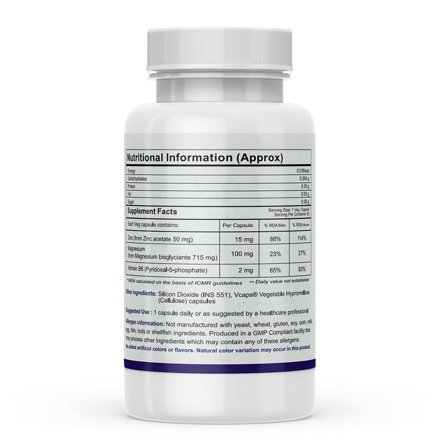 Autoimmunity Care ZMA+ Care | Zinc Magnesium Supplement with Vitamin B6 | Supports Sleep, Muscle Recovery, Brain Health, Immunity & Stress Relief | ZMA Supplement for Men & Women | 60 Caps (30 doses)