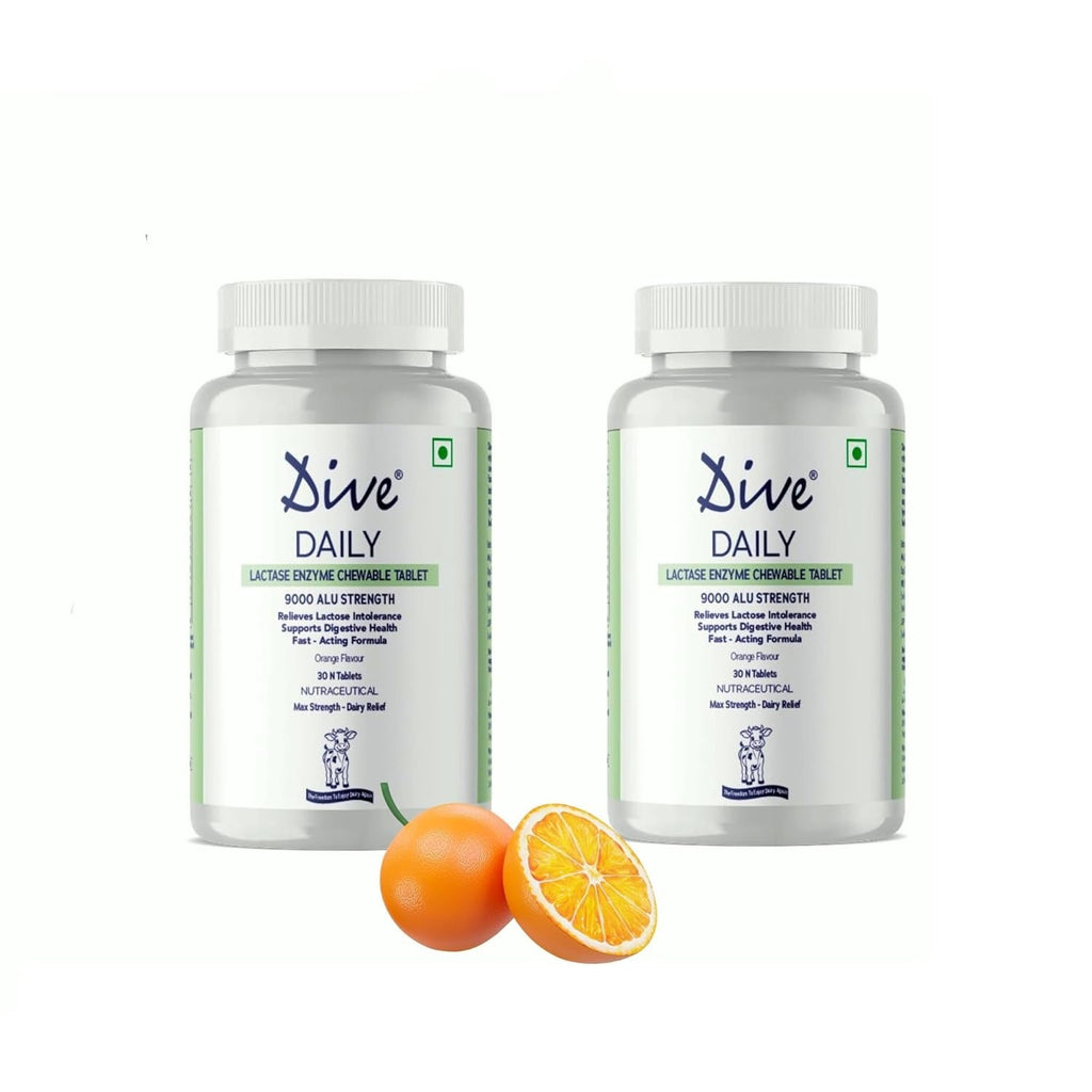 Dive Daily Lactase Enzyme Chewable Tablet - 30 Tabs (Pack of 2)