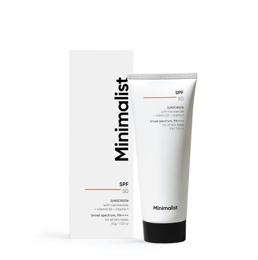 Minimalist Sunscreen SPF 50 PA+++ with Niacinamide & Multi-Vitamins | Clinically Tested in US (In-Vivo) | Lightweight with Multi-Vitamins | No White Cast | Broad Spectrum | Face Sunscreen for Men & Women