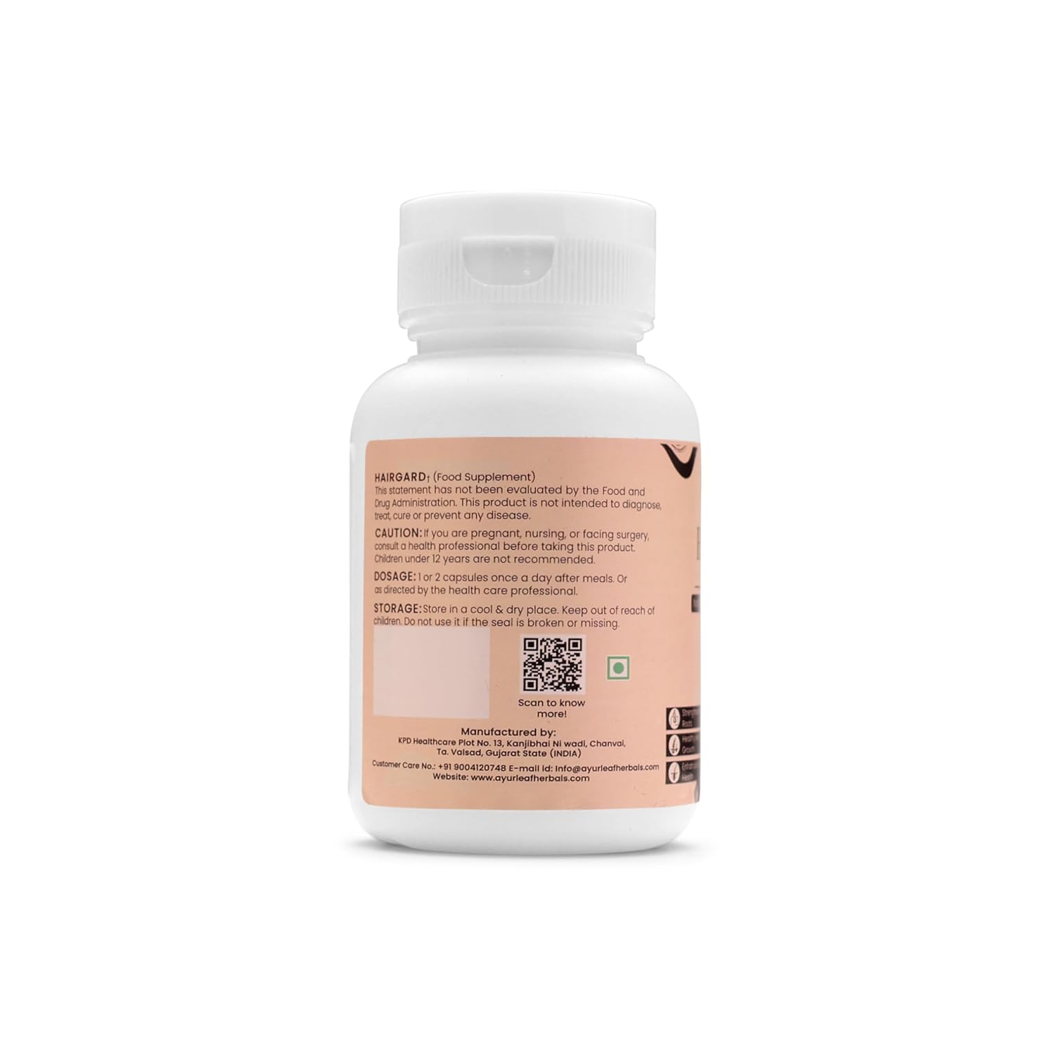 Ayurleaf Herbals - Hairgard Extract Blended Capsules 500 Mg 60 Veggie Capsules for Women