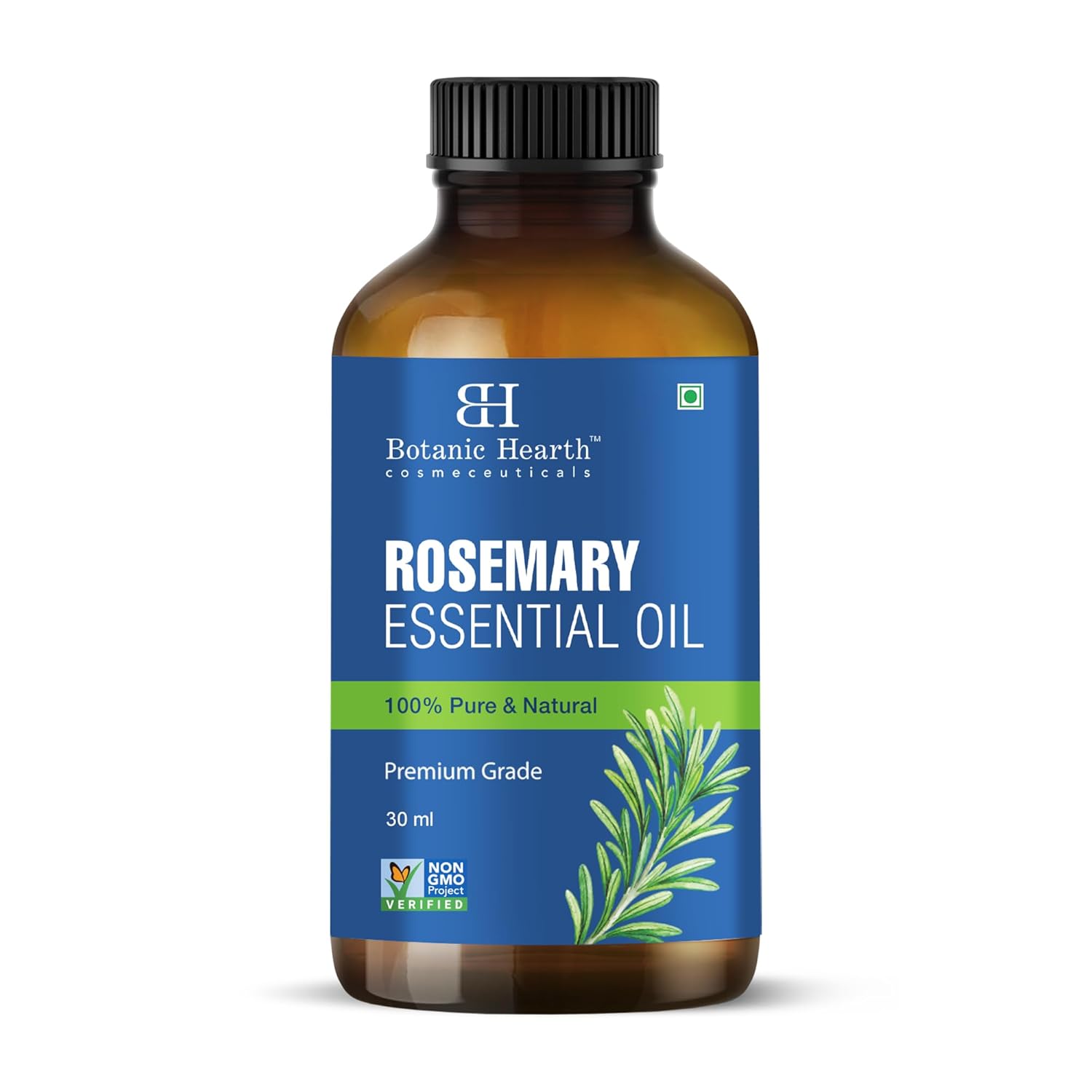 Botanic Hearth Rosemary Essential Oil for Hair Growth & Hair Fall Control | Clinically Tested 100% Pure & Natural | Strengthens, Nourishes, Promotes Thick Hair Growth | Scalp Care Treatment | 30ml