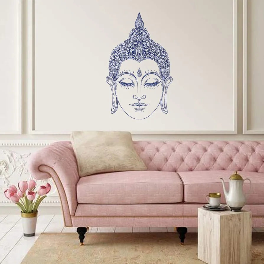Rangoli White Glossy Vinyl Wall Sticker Premium Self-Adhesive Waterproof Parent-2 Design-1
