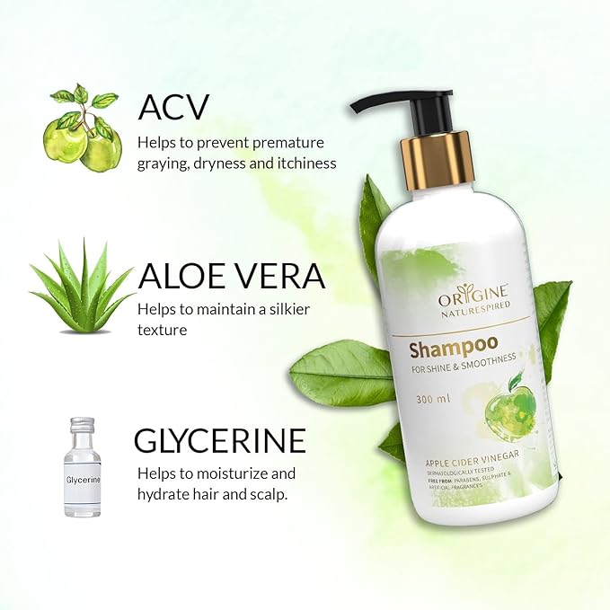 Origine Naturespired Shampoo For Shine & Smoothness - 300 ml