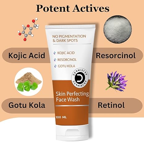 Dermistry Kojic Acid Instant Pigmentation D De Tan Dark Spots Face Wash - 100 ml