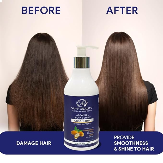 Vamp Beauty Argan Oil Silky & Shiny Conditioner - 300 Ml