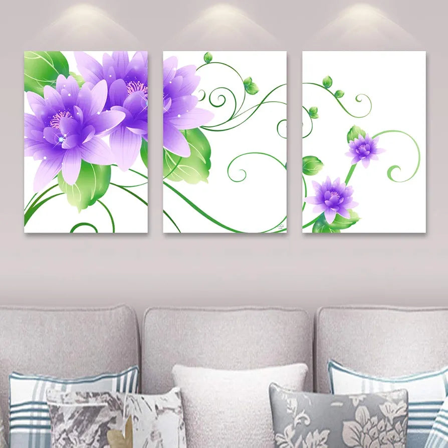 Rangoli MDF 3 Pcs Wall Poster 12x18 Inch Decorative Wall Art P-4 Design-16