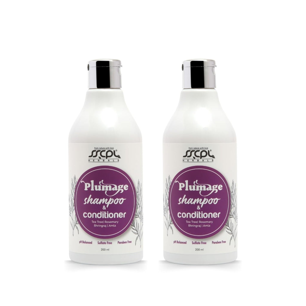 Sscpl Herbals Sulfate-Free & Paraben-Free Shampoo & Conditioner - 200 (Pack of 2)