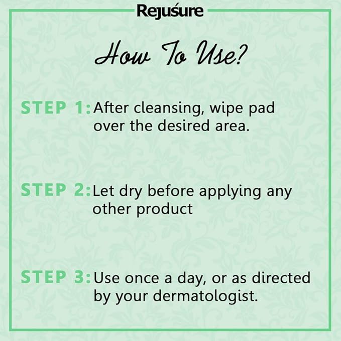 Rejusure Glycolic Acid Cleansing Pads - 25 Pads