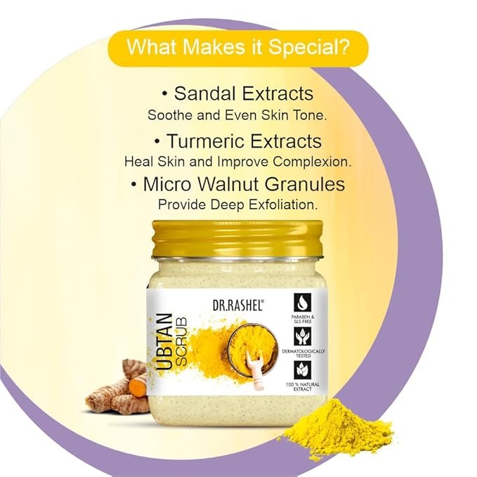 Dr.Rashel Ubtan Scrub For Face & Body - 380 ml