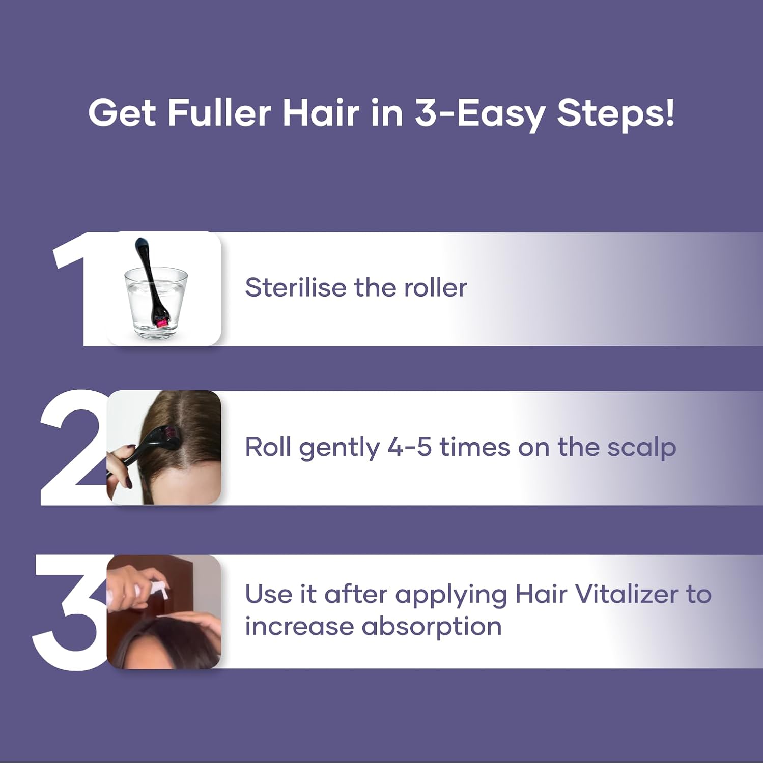 Saturn by GHC 0.5mm Derma Roller: 540 Titanium Micro Needles for Hair Growth & Hair Care | Minimize Hair Fall, Boost Follicle Stimulation | User-Friendly, Safe & Effective