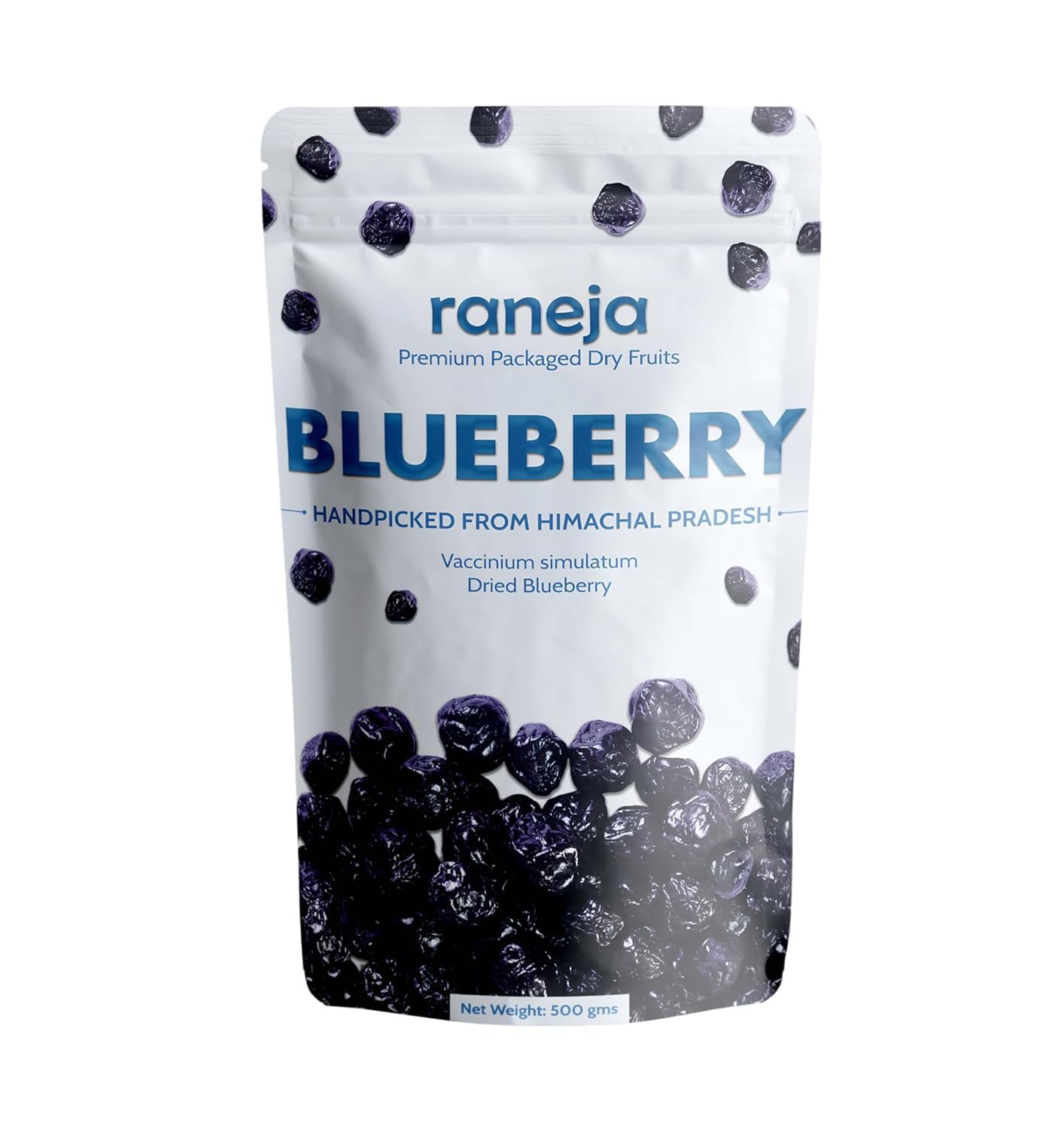 RANEJA 100% Natural Premium Blueberries Without added Sugar | Dried Seedless Blueberries | Dry Fruits | Healthy & Tasty Whole & Dried Blueberry | Rich In Calcium And Vitamin K | Non-GMO(200gm)
