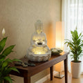 Alila Meditating Kamal Buddha Water Fountain Statue for Home Living Room Decor 21inches 53cm