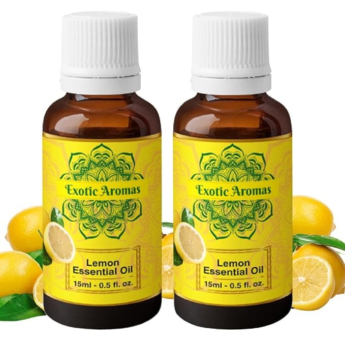 Exotic Aromas Lemon Essential Oil - 15 ml (Pack of 2)