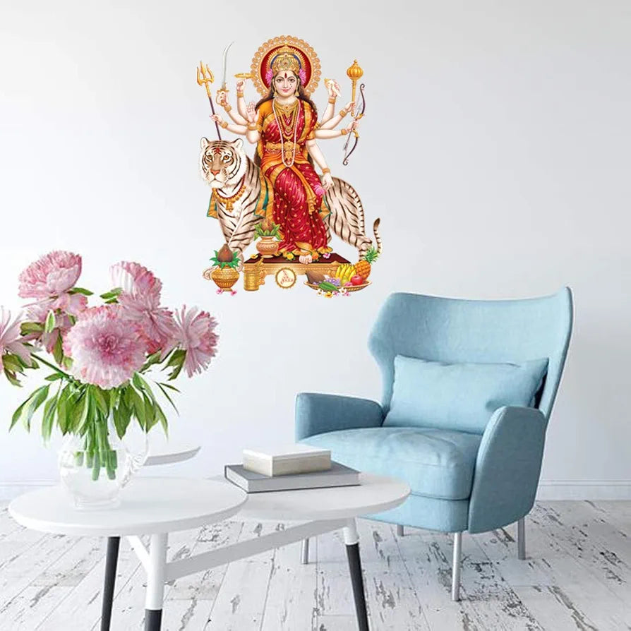 Rangoli White Glossy Vinyl Wall Sticker Premium Self-Adhesive Waterproof Parent-6 Design-17