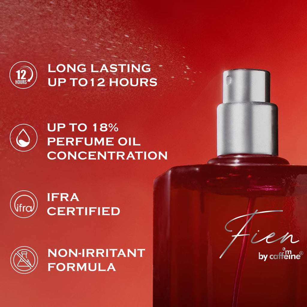 FIEN Perfume Slow Kiss Perfume for Men | Aromatic Fresh | 12 Hrs Long Lasting Eau De Parfum with Cannabis, Sage & Musk | Fien by mCaffeine Solid Perfume for Men | Valentine Premium & Luxurious Perfume for Every Occasion - 100ml