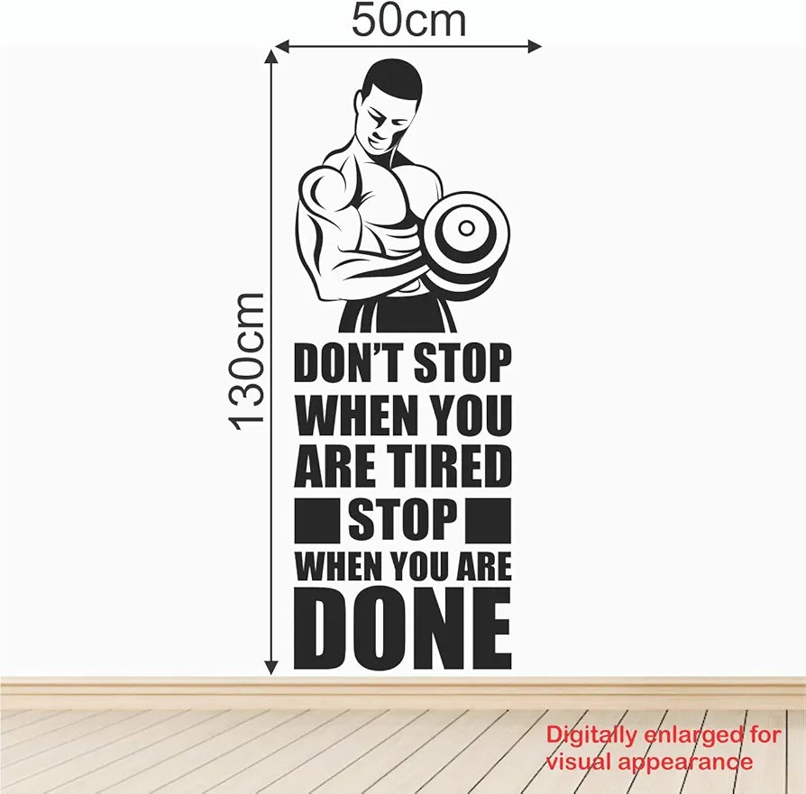 StickMe Gym Fitness Bodybuilding Office Sports Workout Boxing Inspirational Quotes Wall Sticker -SM785