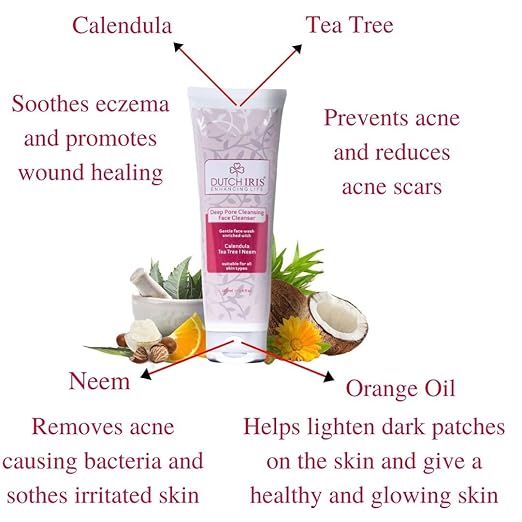 Dutch Iris Deep Pore Cleansing Face Wash - 100 Ml | Pack of 2