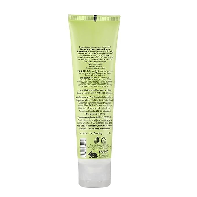 Avon Natural Brightening Lime Cleanser - 100 gms