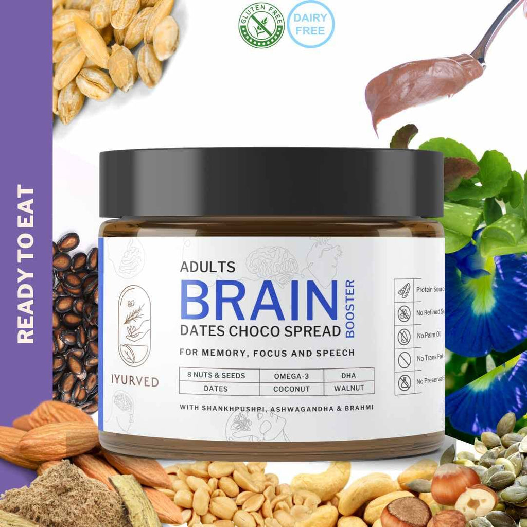 Iyurved Adults Brain Booster Dates Choco Spread - 500 gms