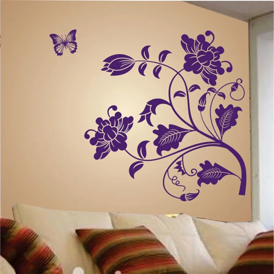 Decals Design Vine Flower Wall Sticker