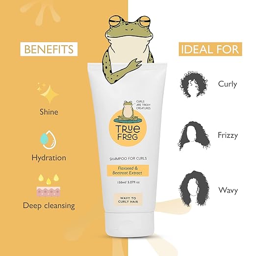 True Frog Shampoo For Curly Wavy Dry and Frizzy Hair - 150 ml