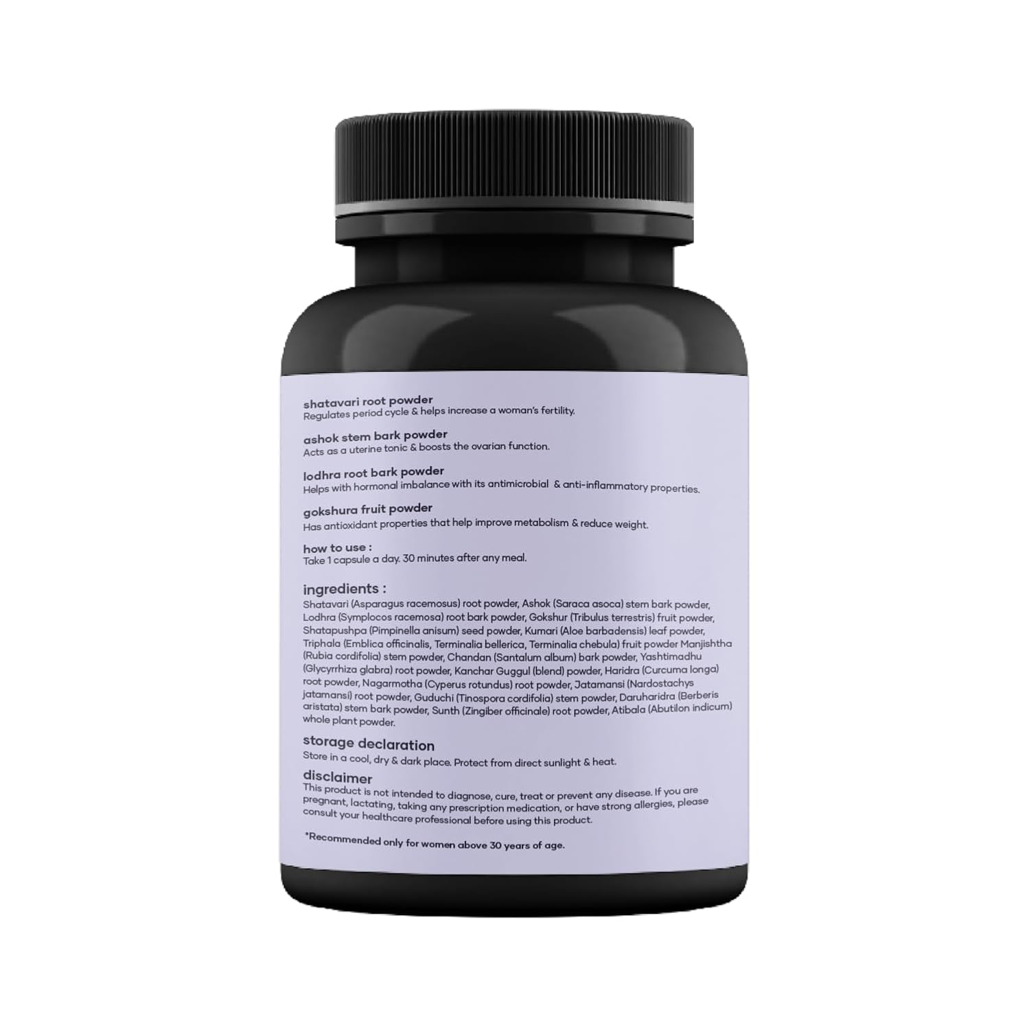 Saturn by GHC PCOS Balance Capsules - Ayurvedic Blend with Shatavari, Gokshura & 20 Herbs | Supports Women with Polycystic Ovary Syndrome