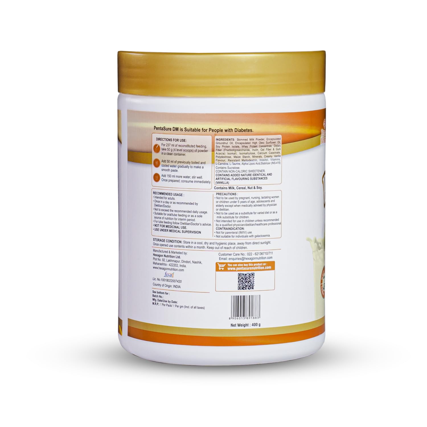 Pentasure Nutritional Supplement Drink Vanilla Flavour - 1000 gms