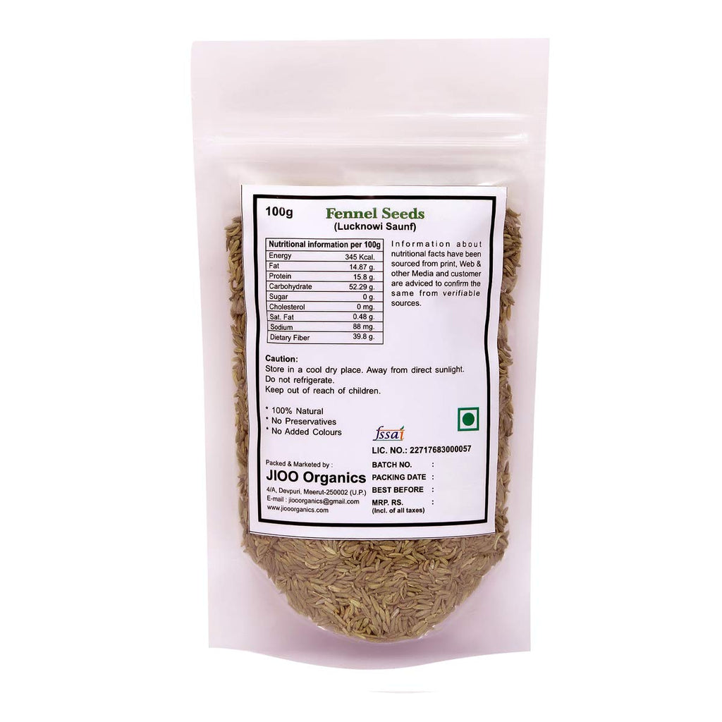 Jioo Organics Fennel Seeds(Lucknowi Saunf) - 100 gms