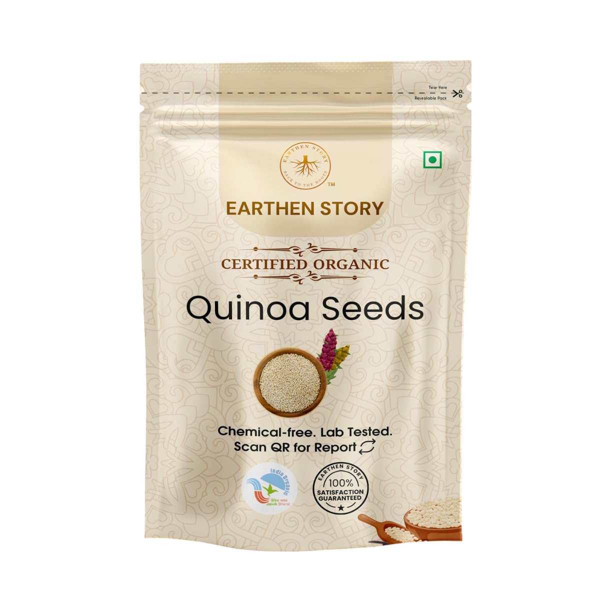 The Free Farm Wholegrain Premium Quinoa 500G | Gluten Free Quinoa Seeds, 14.68g Protein per serve, 20 Servings, High Fibre Supergrain