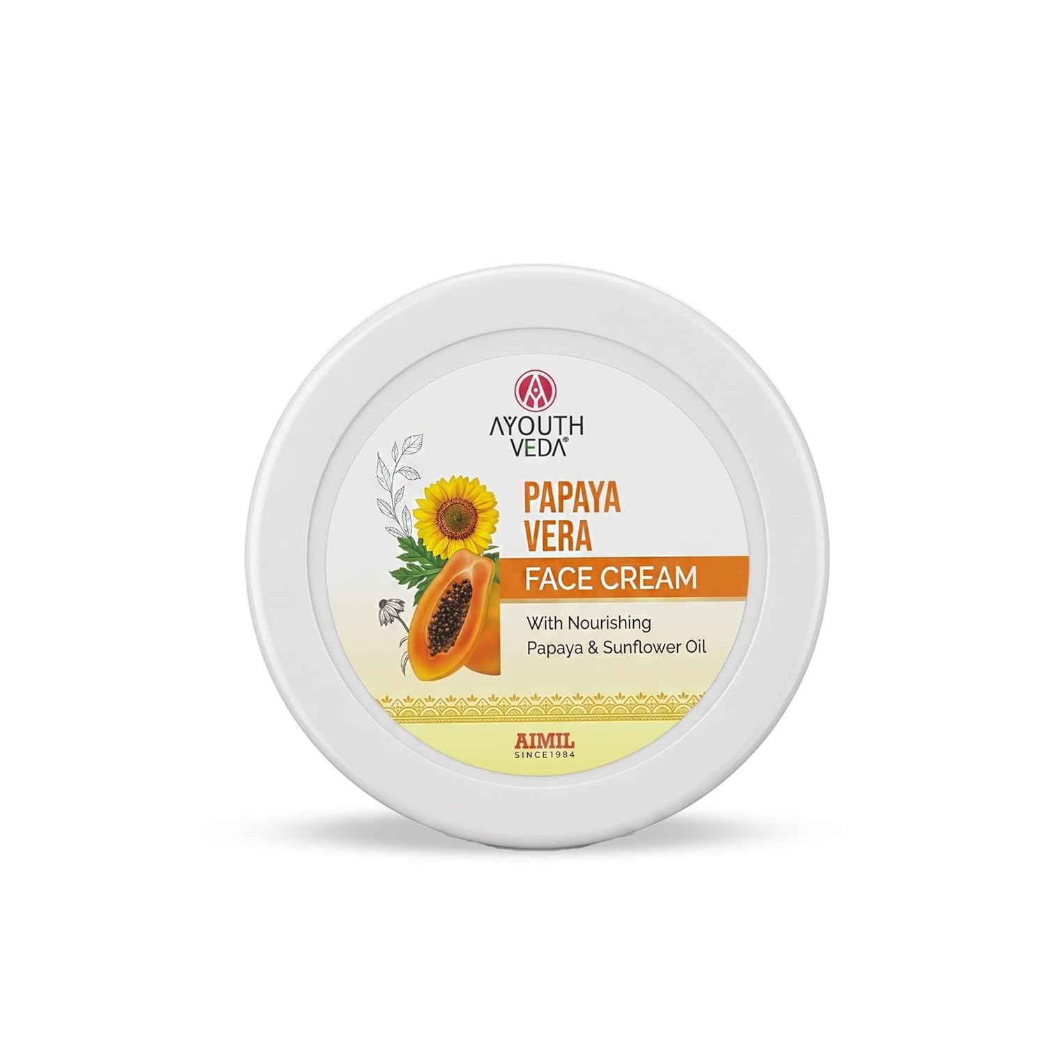 Ayouthveda Papaya Vera Face Cream for Blemish Free Clear Skin, Nourishes & activates Anti-Aging Cream with Papaya Extract – Natural, Organic, Paraben-Free & Cruelty-Free skin cells 50 g