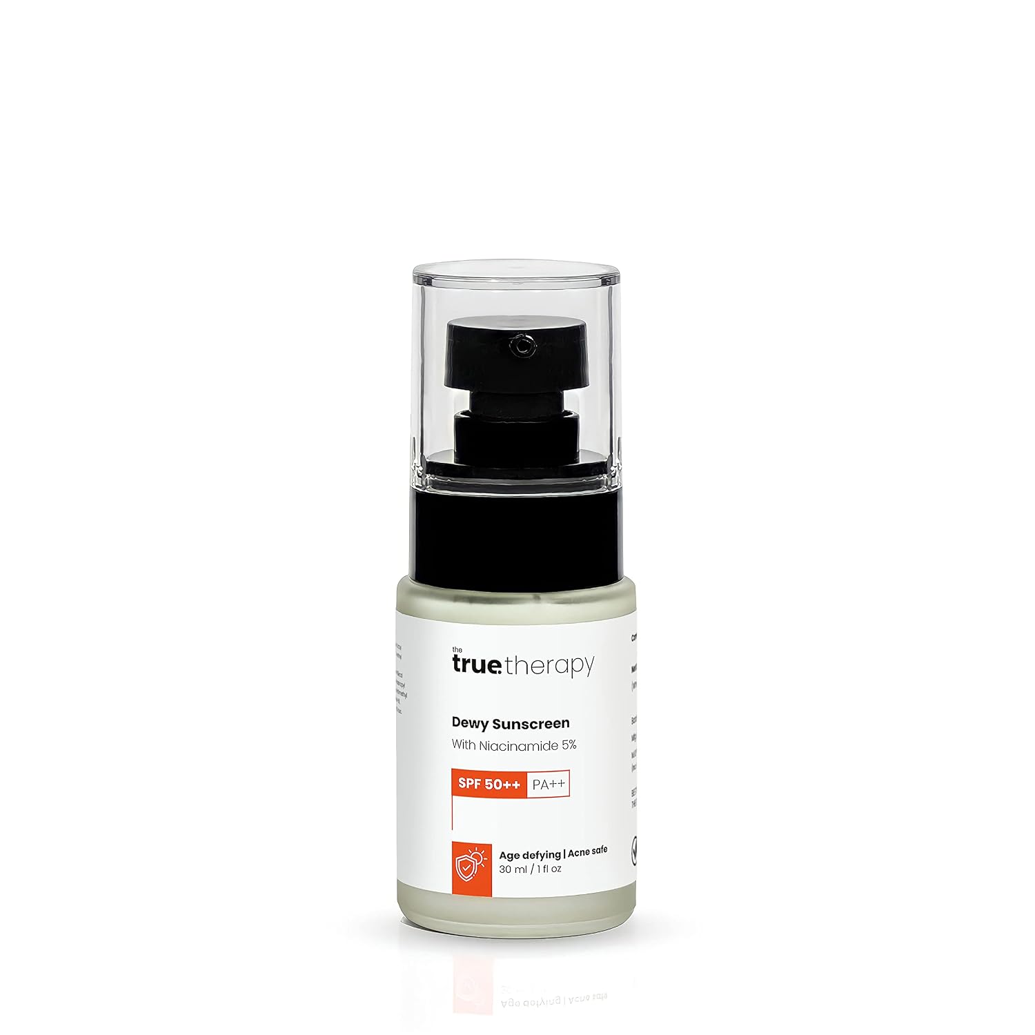 The True Therapy Dewy Sunscreen for Women & Men, SPF 50++ PA++ Body Sunscreen, 5% Niacinamide Sun Block, Acne Safe, Lightweight Sunscreen Lotion, No Harmful Ingredients Skin Care (30ml)