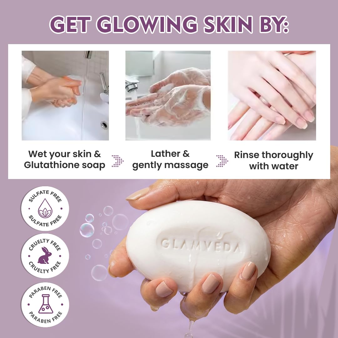 Glamveda Anti Acne 1% ww Glycolic Acid & 1% ww Salicylic Acid Soap | Reduces Dark Spots, Acne Scars & Hyperpigmentation - 75gm Pack of 1