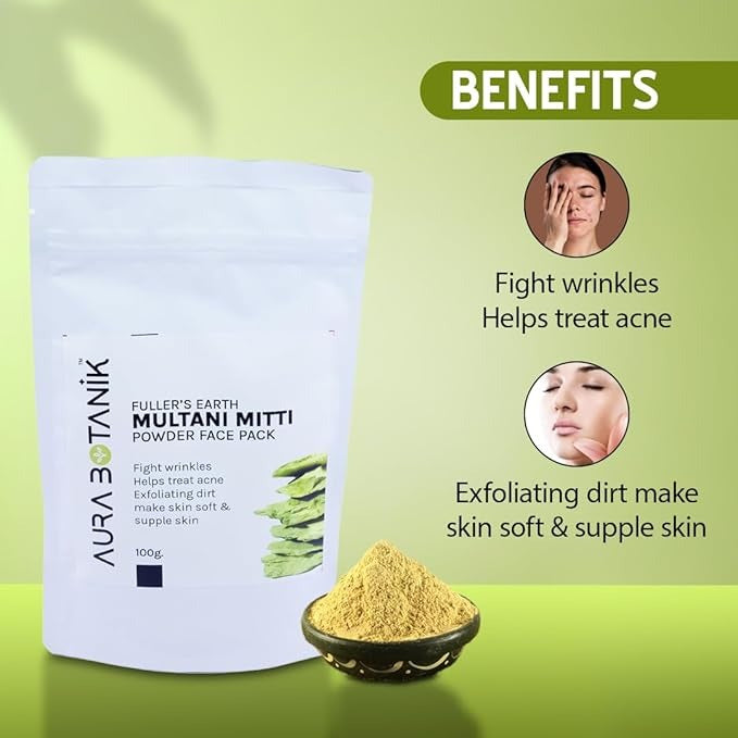 Aura Botanik Multani Mitti Powder Face Pack - 100 gms