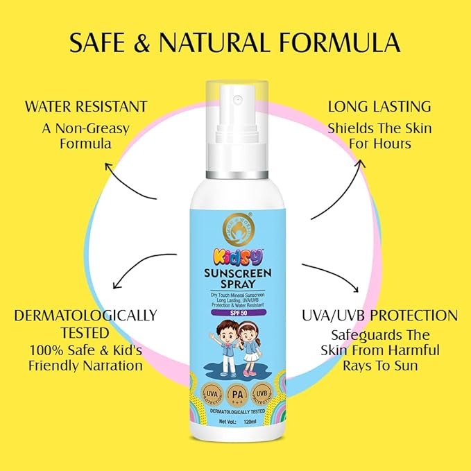 Mom & World Mineral Based Kids Sunscreen Spray SPF 50 - 120 ml