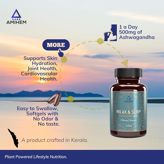 Amihem Ashwagandha - 30 Softgels (Pack of 2)