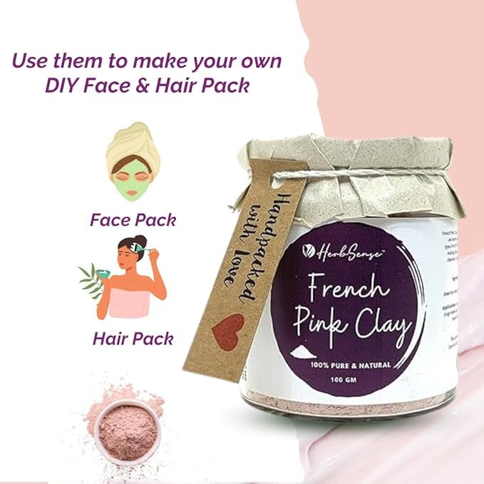 Herbsense French Pink Clay Mask - 100 gms
