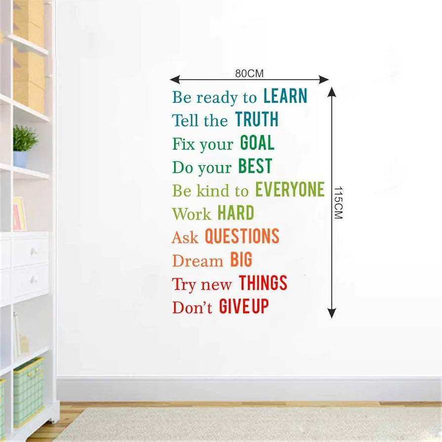 Decal O Decal Vinyl Wall Sticker 31.49 x 0.39 x 45.27 Inches Multicolour Quotes