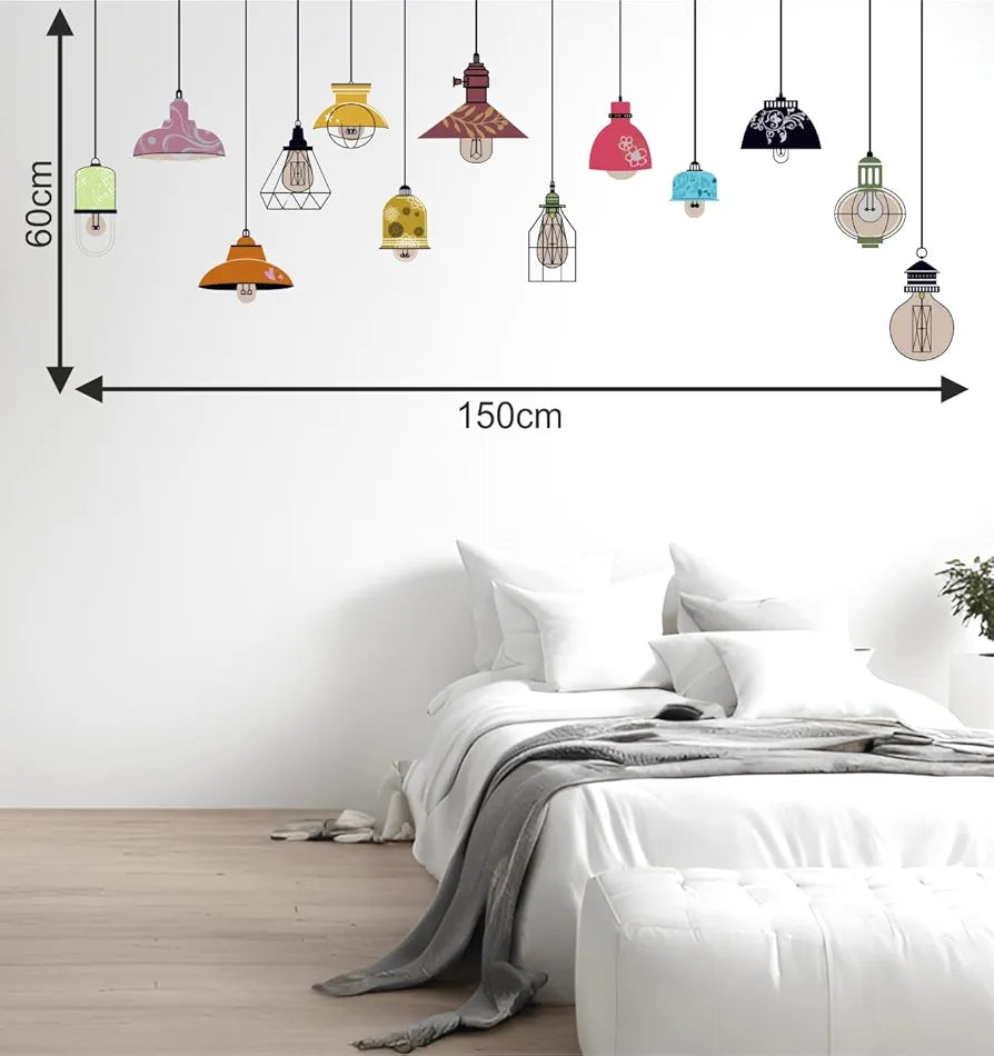 Decal O Decal Vinyl Hanging Lamps Wall Reusable Self-Adhesive Sticker