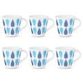 Larah by Borosil Novelty Series Fable Opalware Mug, Set of 6 Tea/coffee Mugs | 110 Ml Each