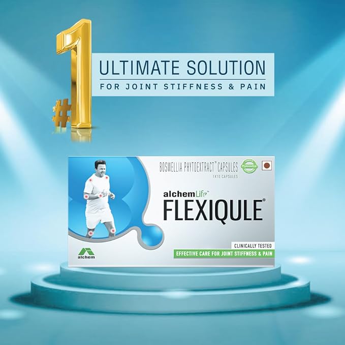 Alchem Life Flexiqule Natural Care for Joint Stiffness and Pain | 10 Caps