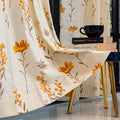 Urban Space Cotton Curtains for Door Set of 2 Orchid Blooms - Yellow